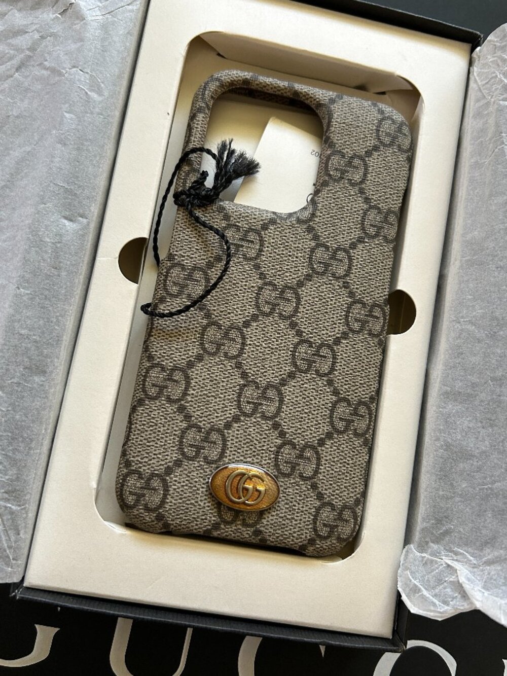 Authentic GUCCI Ophidia GG Supreme iPhone 14 Pro Case 753610
